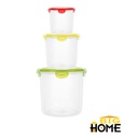 Repostero Big-Home Plástico Red X3 Piezas Tapa Color Fl-R234