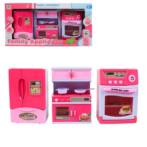 [6102016] Set Refrigerador Estufa Y Horno Family Assemble Ls8340