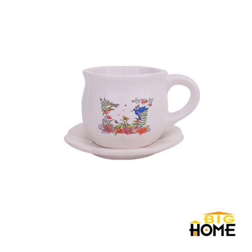 [1202071] Taza Con Plato Big-Home Dolo Jy57052A-A 2/S Pajaro