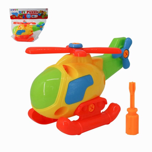 [6102209] Helicoptero Plastico Armable Con Destornillador 5013B