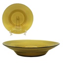 Plato Hondo Vidrio Ambar Opto Dp925A