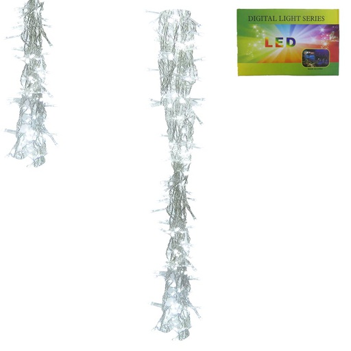 [6201805] Luces Navidad Led Guirnaldas 600L Blanca Mia-7198B600