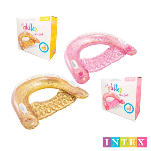 [6300124] Silla Vinilo Inflable Con Purpurina Intex 56831Eu