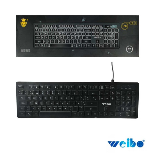 [7200211] Teclado Usb con Cable 1.5M Wb-560 Weibo MIA-9023