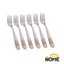 Set Tenedores Acero Inoxidable Funda 12 Piezas Big Home | Mia-6631-1