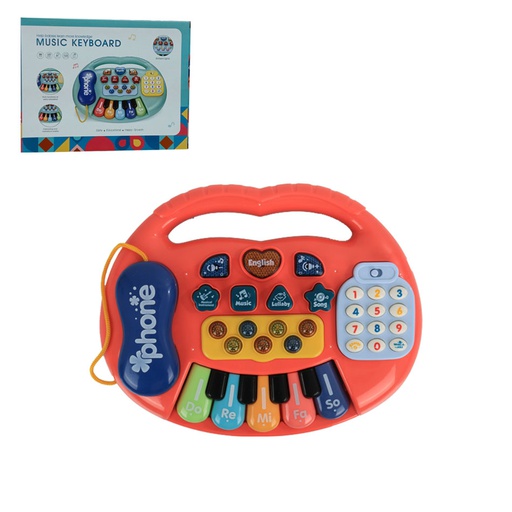 [6100381] Piano Telefono Interactivo Musical Caja Keyboard Cy-7071B