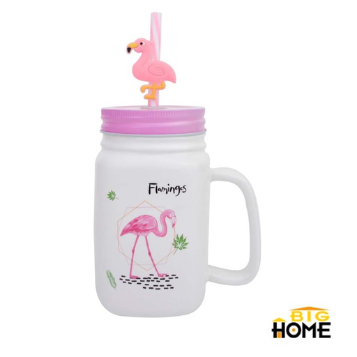 [1201642] Jarro Ceramica Con Sorbete Flamingo Big Home Mia-7632