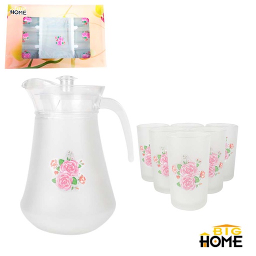 [1201418] Set Jarra C/Vasos Pavonado Big Home 10Onz 137Fs-7Th