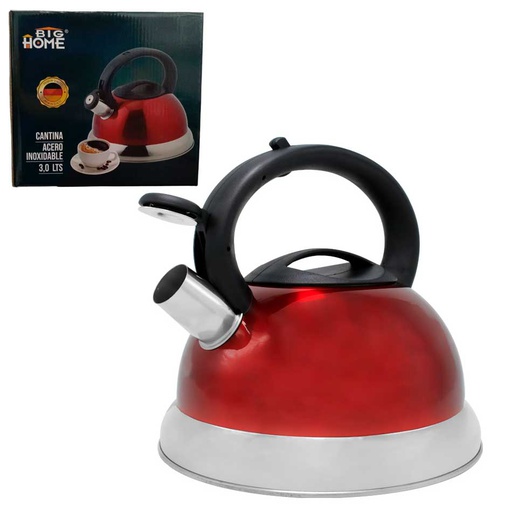 [1105572] Cantina De Acero Inoxidable 3 Litros Big Home Roja Am4182