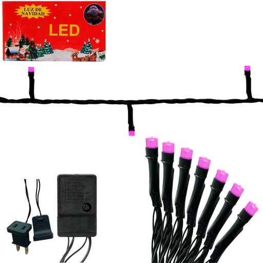 [6201871] Luces Navidad Arrocillo 100L Fucsia Mia-4687F100