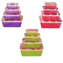 Repostero Plástico Rectangular 4 Piezas Con Tapa Diseño Mia-5670