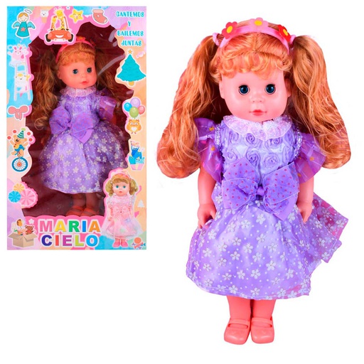 [6101270] Muñeca Maria Cielo Vestido Y Diadema Con Luces Rm2019M2