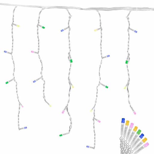 [6201807] Luces Navidad Led Guirnaldas 600L Multicolor Mia-7198M600