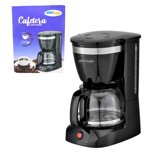 [7100266] Cafetera 10 tazas Smart Home Negra CM108