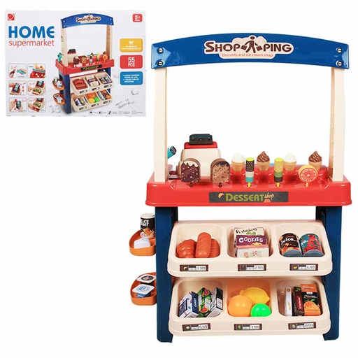 [6100809] Supermercado Home Market Con Alimentos 55 Piezas 66875