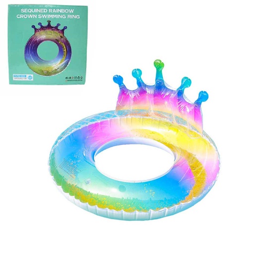 [6300174] Flotador Corona Traslúsido Brillante 100Cm Mia-8718