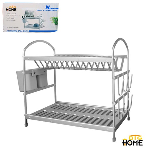 [1101281] Porta Vajilla Escurridor Aluminio Gris 2Nv Ta-6249A