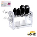 Porta Vajilla De Aluminio Y Plástico 2 Niveles Big Home Ae1133