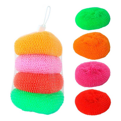 [1701174] Estropajo Plástico 4 Piezas Mia-5008