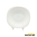 Plato Tendido Opal Cuadrado 9" Big Home Blanco FFSP90/6