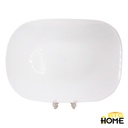 Plato Tendido Opal Rectangular 14" Big Home Blanco CFP140/2