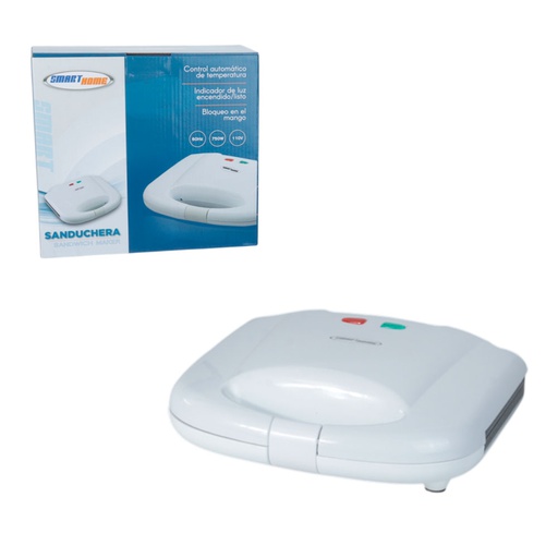 [7100959] Sanduchera Electrica 750W Blanca Smart Home ST-18