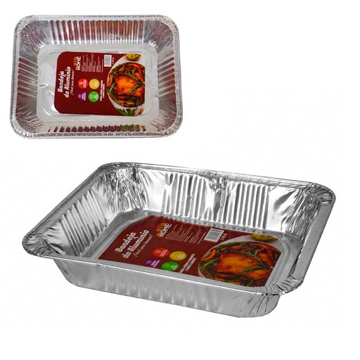 [1102901] Bandeja Desechable De Aluminio Rectangular 37X27Cm Big1034