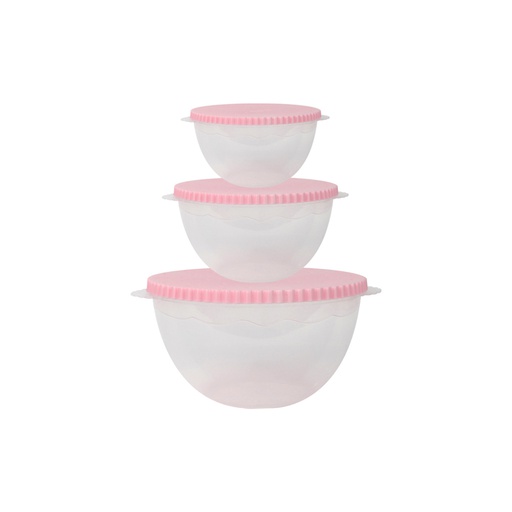 [1102335] Repostero Plástico Redondo 3 Piezas Mia6752