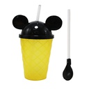 Vaso Con Tapa Plástico Decorativo Mickey Surtido Mia-9157