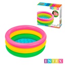Piscina Arcoiris Redonda Tricolor 22x61cm 33L Intex 57107NP