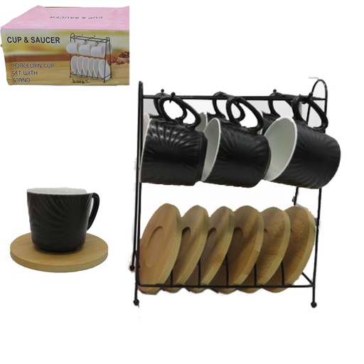 [1201998] Set Tazas C/Porta Vaso Mad 12 Piezas Mia-20508