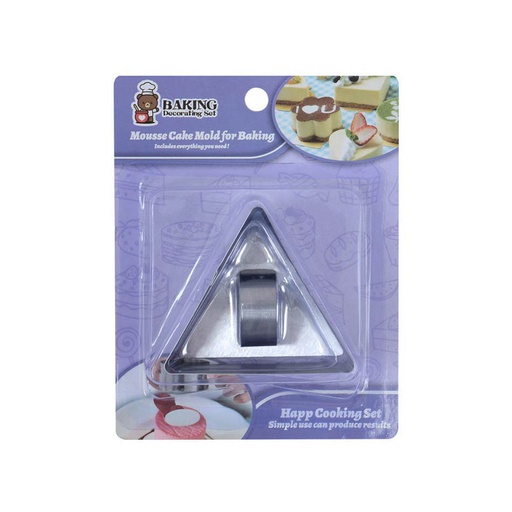 [1106221] Cortador P/Mousse Triangulo 2 Piezas Mia-20460