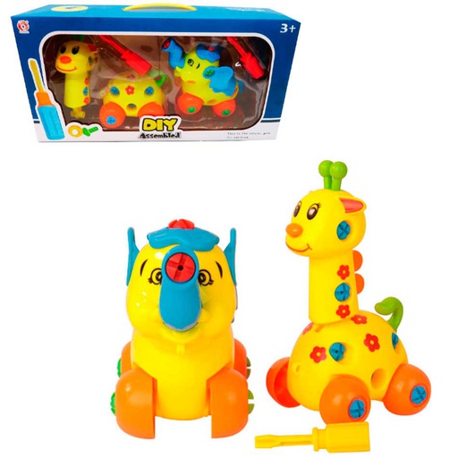 [6100111] Duo Animales Armables Con Herramientas Diy 33612-A