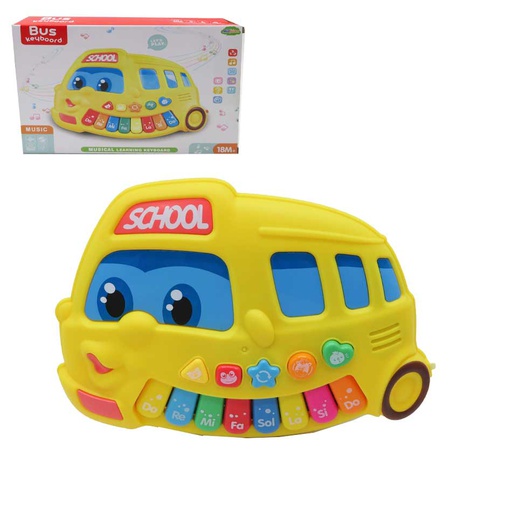 [6100359] Piano Musical Forma De Autobus Mtk019A