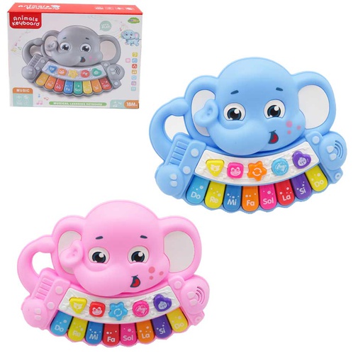 [6100365] Piano Musical Infantil Forma Elefante Mtk012Ax