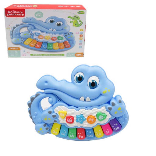 [6100363] Piano Musical Infantil Forma Cocodrilo Mtk011Ax