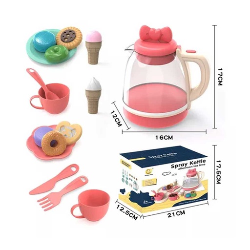 [6101683] Tetera De Juguete Spray Kettle Con Tazas 925