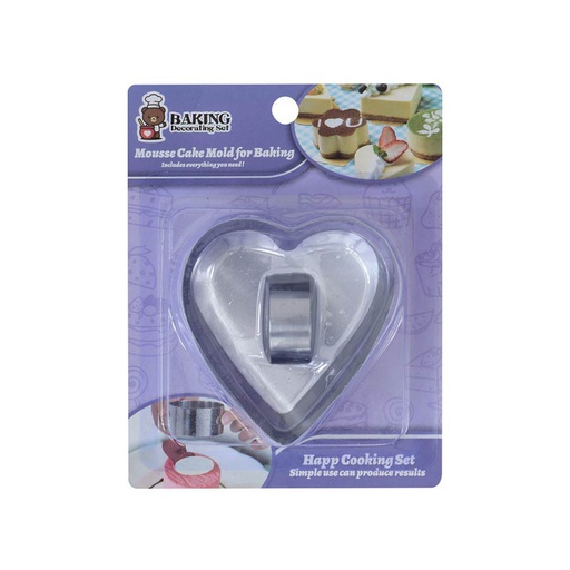 [1106214] Cortador P/Mousse Corazon 2 Piezas Mia-20457