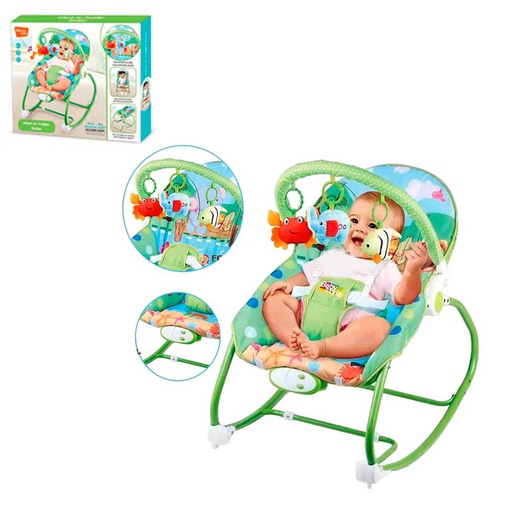 [5500073] Silla Mecedora Verde Vibradora Musical Caja 898-919