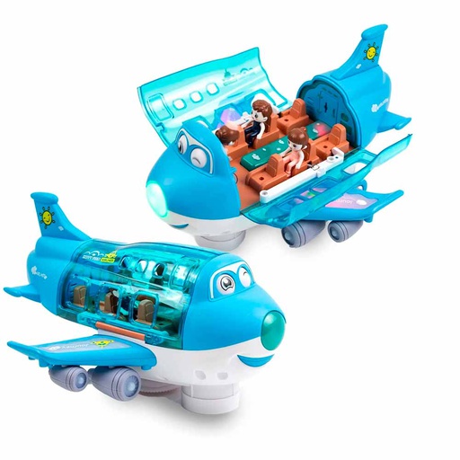 [6102176] Avion Azul Interactivo con Luces y Sonidos 8811-16