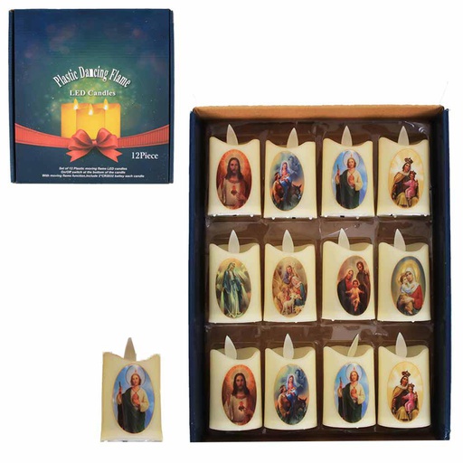 [6200563] Adorno Vela Con Luz Figura Religiosa Mia-10412