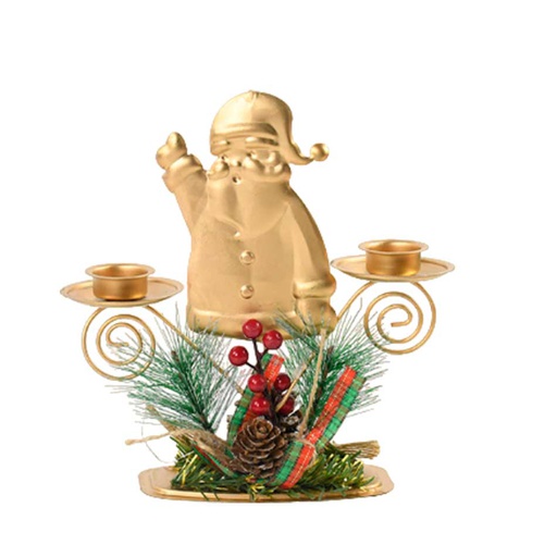 [6200795] Candelabro Metal Navidad Noel 2V Mia-10426