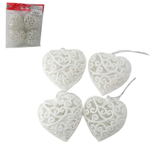 [6200176] Adorno Navidad Corazon 4 Piezas Mia-10463