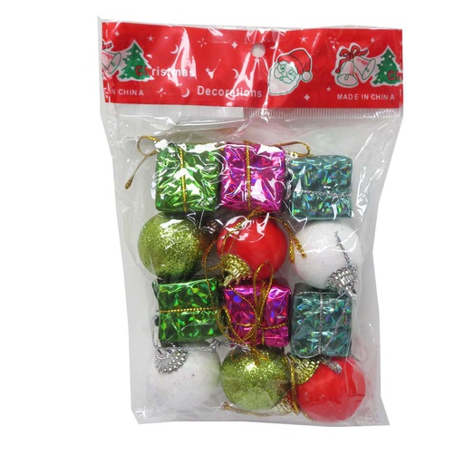 [6200278] Adorno Navidad Regal/Bolas 12 Piezas Mia-10418