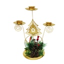 Candelabro Metal Navidad Arbol 3V Mia10430