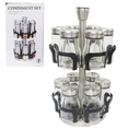 Set Condimentero De Vidrio Giratorio 12 Piezas Mia20752