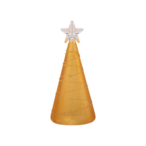[6200344] Árbol Navidad Vidrio Luz 15Cm Mia-20814