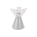Angel Colgante Vidrio Plateado 8Cm Mia-20817