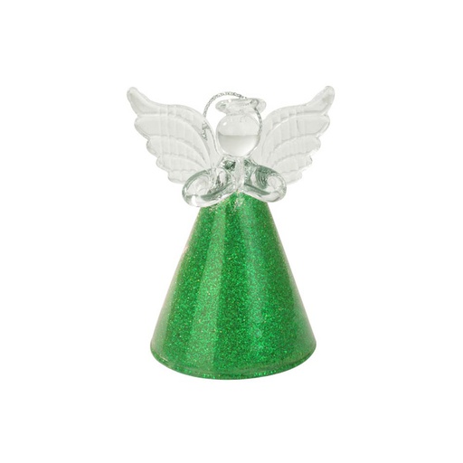 [6200336] Angel Colgante Vidrio Verde 8Cm Mia-20818