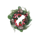 Corona Navideña con Piñas Nevada 20cm MIA-20822